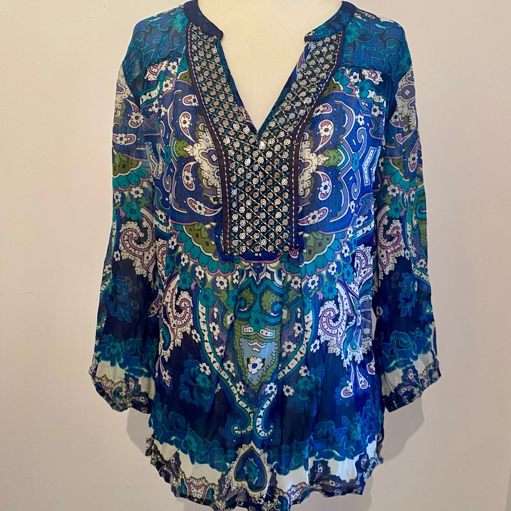 Bila Multicolor Paisley Blouse